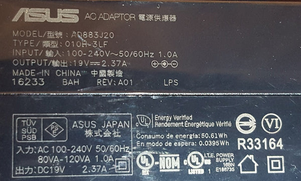 ASUS A540L A540LA 19V 2.37A Genuine AC Charger