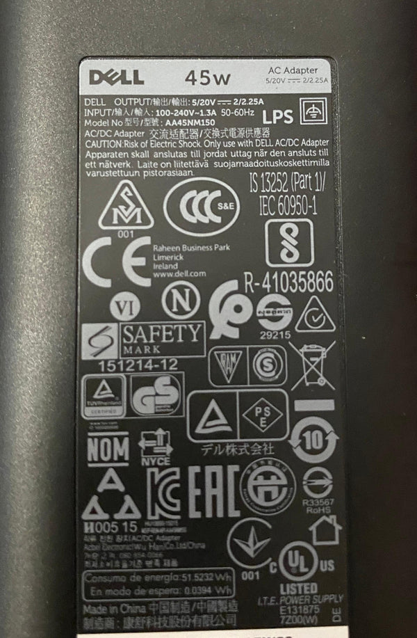 DELL Latitude 7320 T04H 20V 2.25A Genuine AC Charger